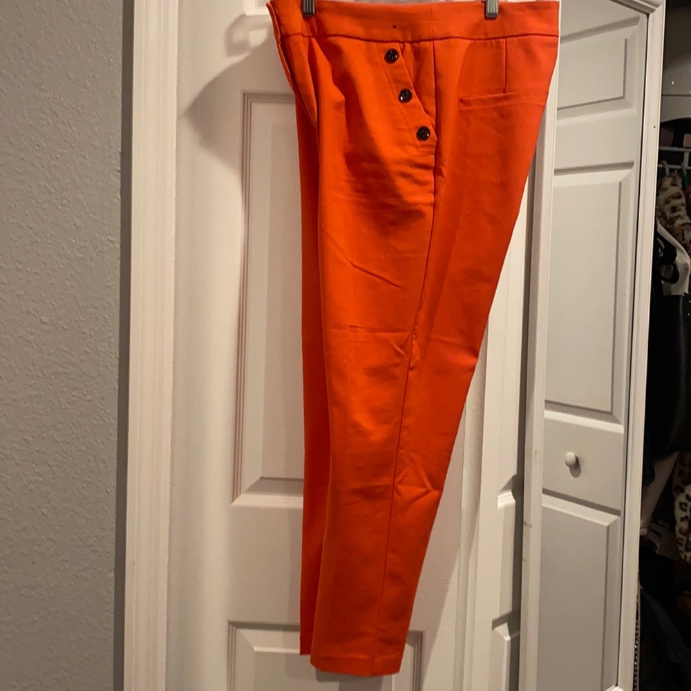 Orange 7th Ave Straight leg suit pants